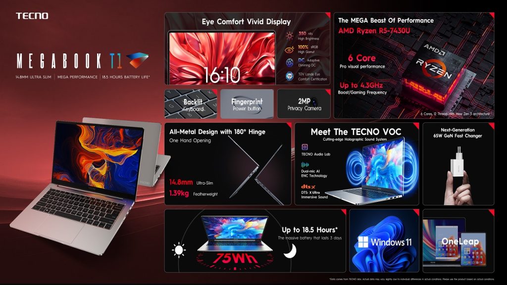 TECNO MEGABOOK T1 Varian Terbaru