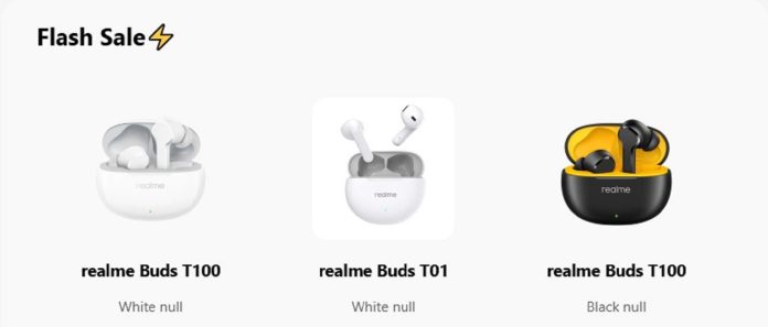Flash Sale TWS realme Buds T100