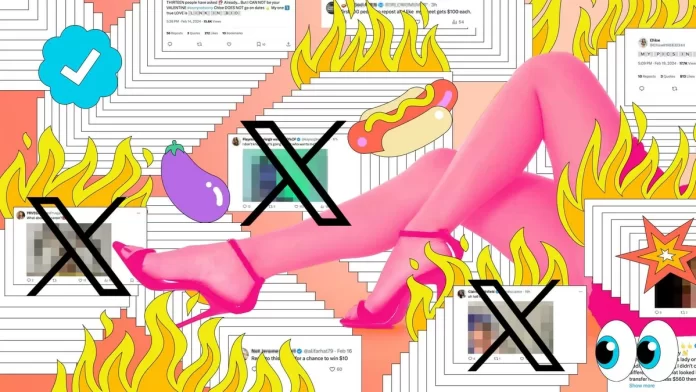 Ilustrasi Konten Pornografi di X