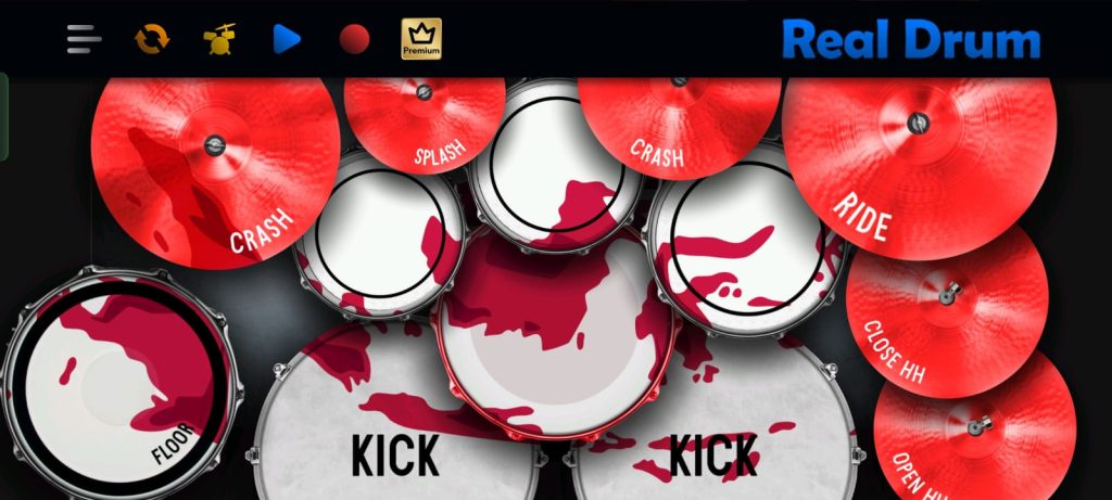 Aplikasi Real Drum Kolb Apps dengan Tema Drum Kit Indonesia