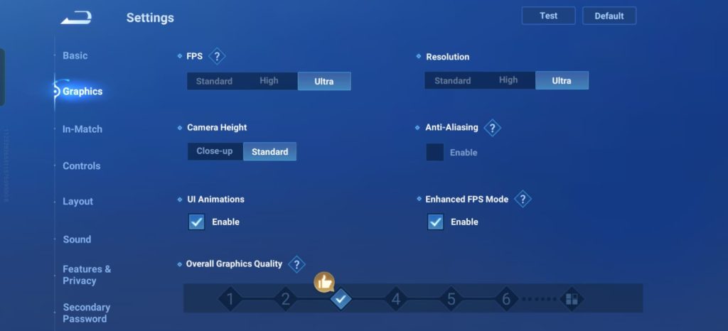 Setting Grafis game Honor Of Kings (HOK) di realme 15T 5G