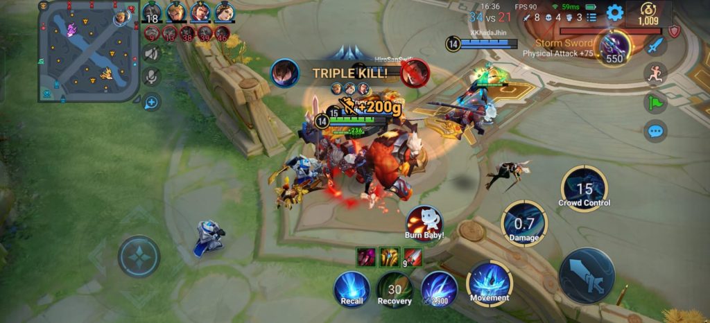 Bermain game Honor Of Kings (HOK) di realme 15T 5G