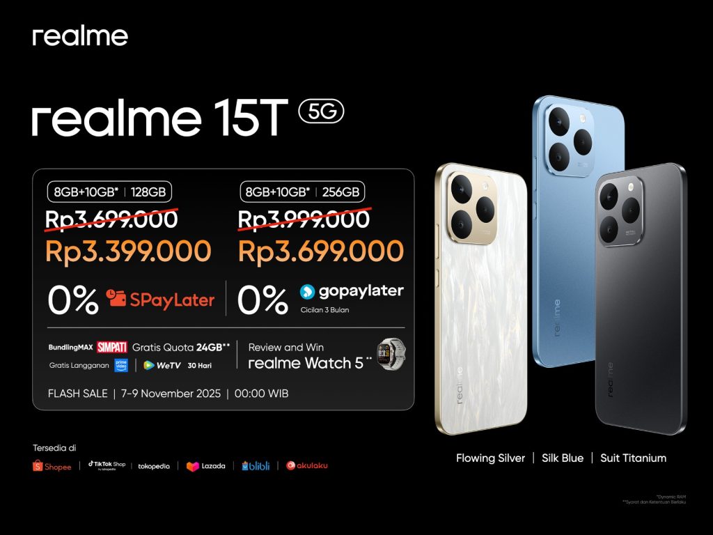Harga realme 15T 5G online