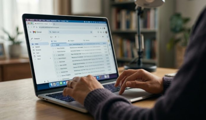 Mengakses Gmail di Google Chrome di laptop